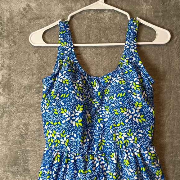 Blair Blue One Piece Romper Swimsuit w/Tummy Control Size 8 Small New Modest - Picture 2 of 7